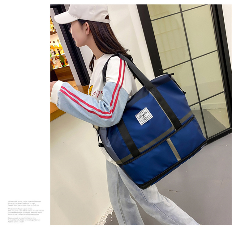 Wholesale Travel Bag Women's Fashion Shoulder Large Capacity Business Trip Short Distance Luggage Bag Gym Bag Portable Pending Storage Bag display picture 15