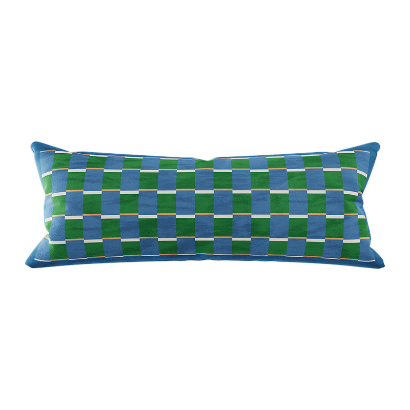 Estilo moderno estricto almohada larga sofá de sala de estar sensación de atmósfera universal almohada de cintura almohada cojín de coche siesta