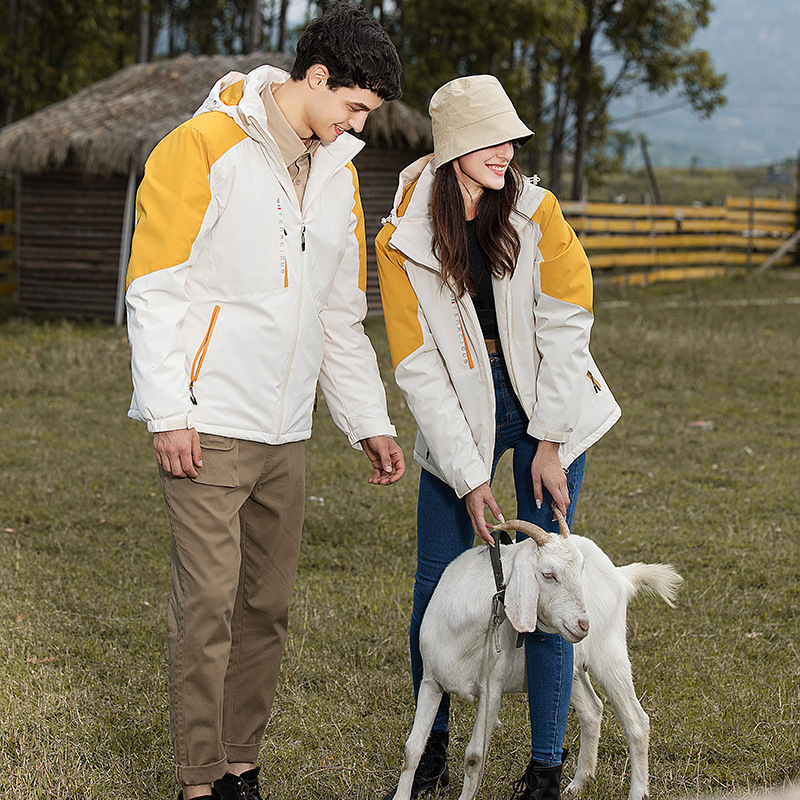 Chaqueta de estilo de moda al aire libre pareja chaqueta de algodón chaqueta de tamaño grande otoño ocio calentamiento turístico papá carga chaqueta