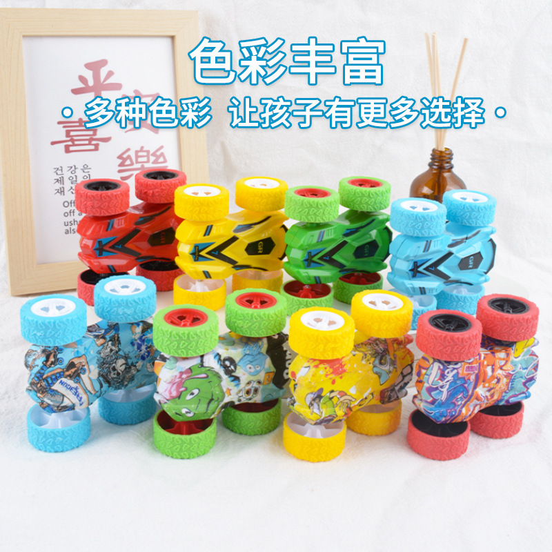 Coche de inercia de tracción en las cuatro ruedas para niños Vehículo todoterreno de doble cara Modelo de carreras de acrobacias resistente a caídas Juguete de regalo de niño puesto al por mayor