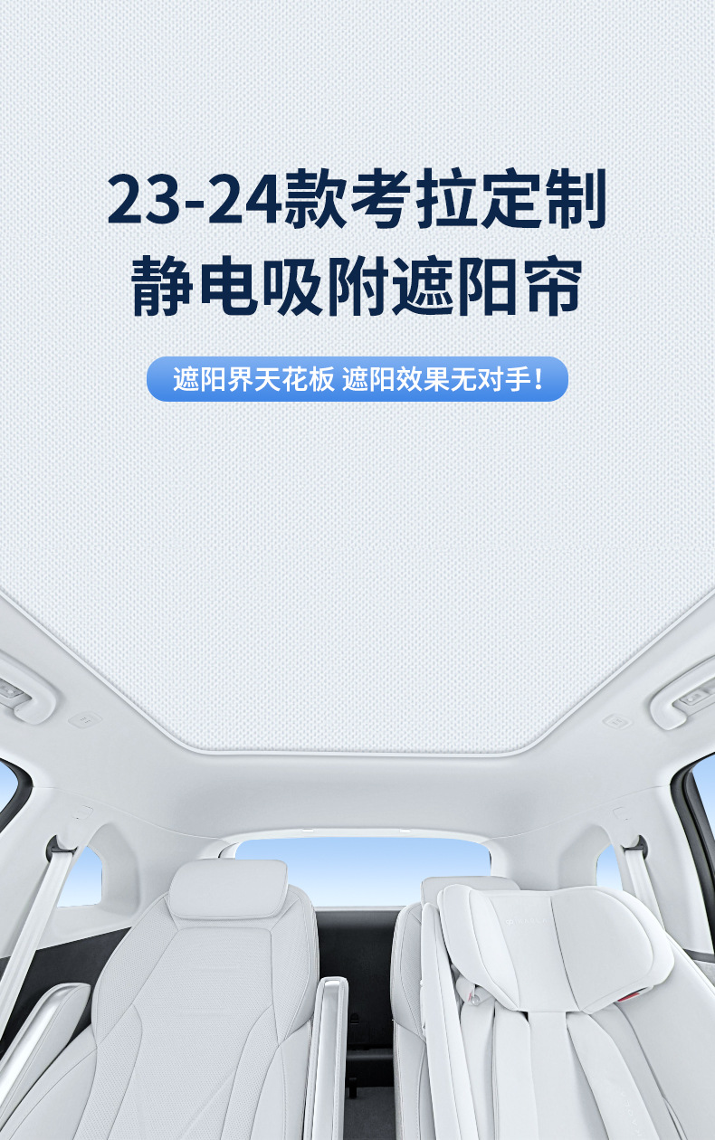 Suitable for Jihu T1 Alpha S5 T5 T6 Koala S Electrostatic Adsorption Sunroof Heat Insulation Sunshade Curtain