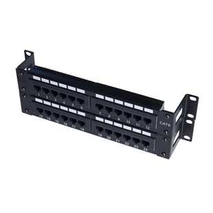 2U Category 6 24 Ports Unshielded Monolithic Patch Panel