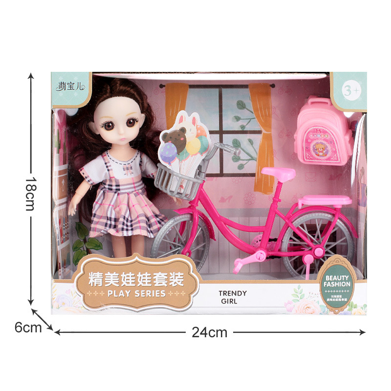 (24cm color box) bicycle-doll