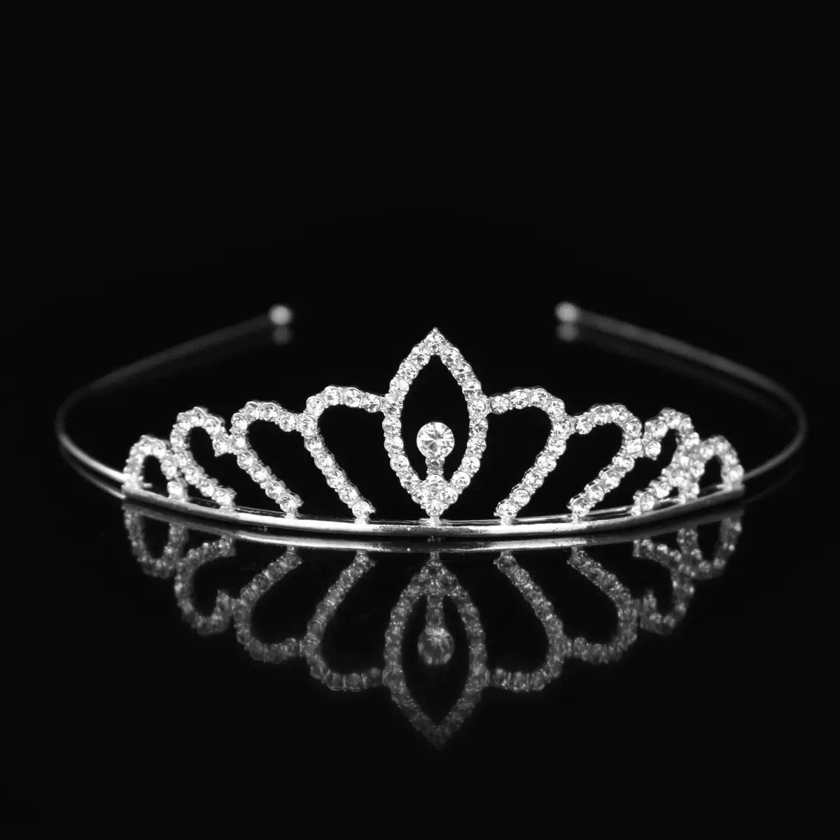 Princesa de moda coreana simple corona de cumpleaños coronas de cabello bandas de alea diamante para niños coronas pequeñas