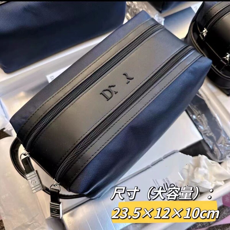 Trendy Brand New Large-Capacity Makeup Bag with Double Zippers, Portable Toiletry Bag, Lightweight Daily Storage Tote Bag