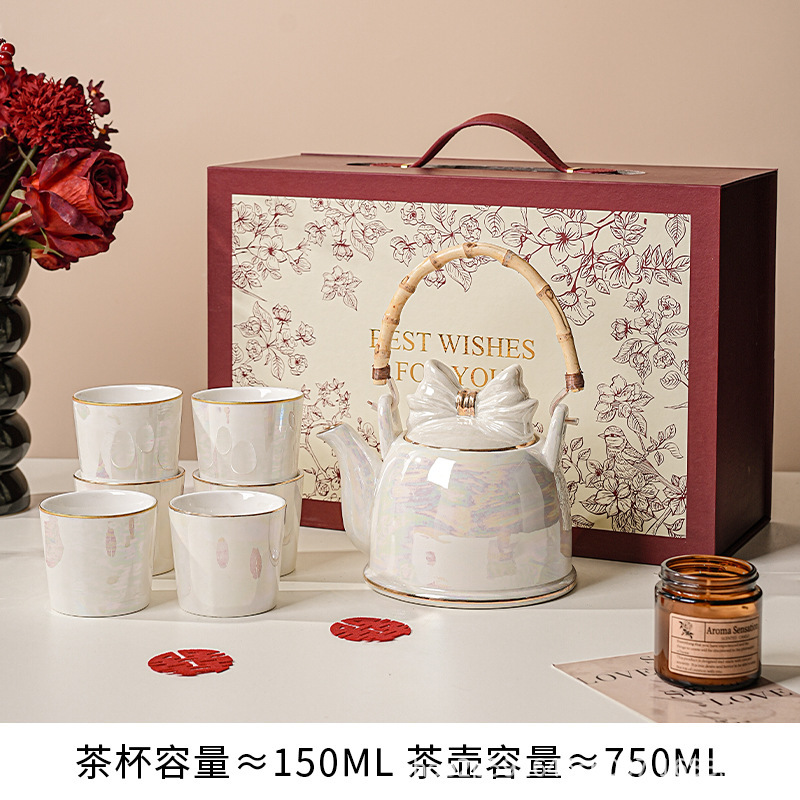 茶壶套装马克杯陶瓷家用乔迁新居订婚新婚结婚送新娘闺蜜礼物茶具|undefined