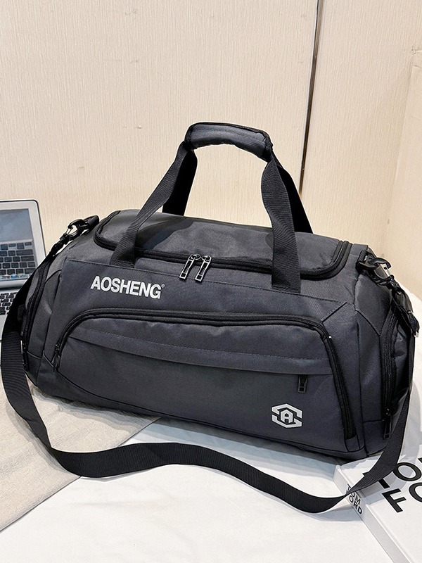 Bolsa de entrenamiento de baloncesto masculino simple de gran capacidad bolsa deportiva separación seca y húmeda bolsa de viaje