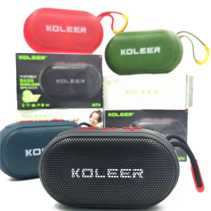 H74 屋外ワイヤレス Bluetooth スピーカー Koleer 新しい低音ポータブルミニオーディオカードサブウーファー|undefined