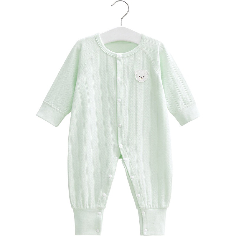 Ropa de bebé recién nacido para primavera y otoño, pelele fino de manga larga de algodón puro para bebés, mono unisex para bebés.