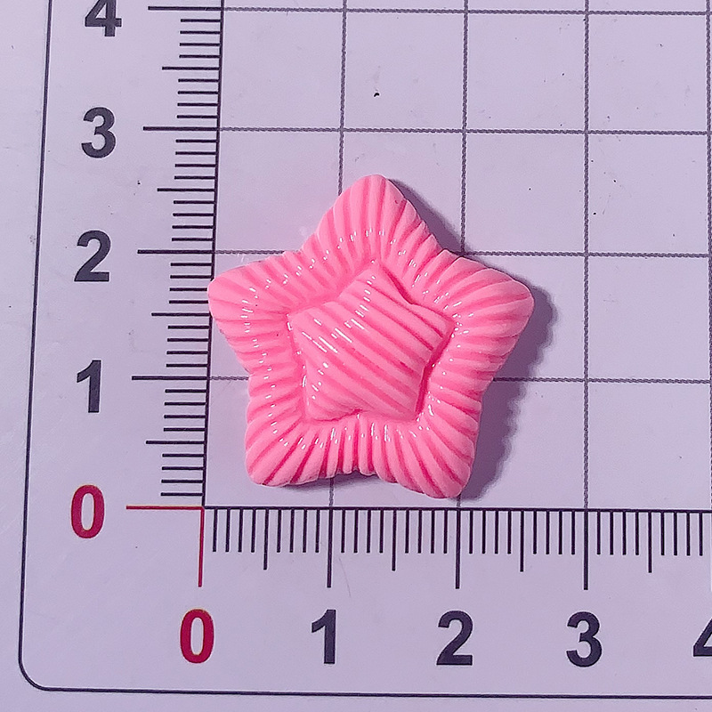 Nuevos acessorios de resina de doble capa de macarón de pentaco de crema pegamento para el cabello pin de cabello agujeros de hebilla de zapatos hechos a mano, etc.