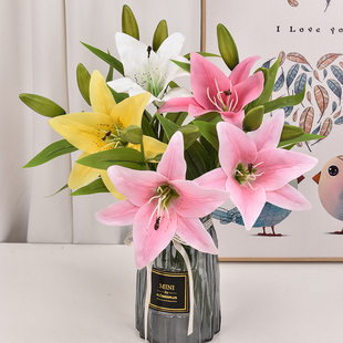 3 Hand -felt Lily Flower Wedding Wedding Home Photography Prop Decoration Film Ferry Factory Direct Sold