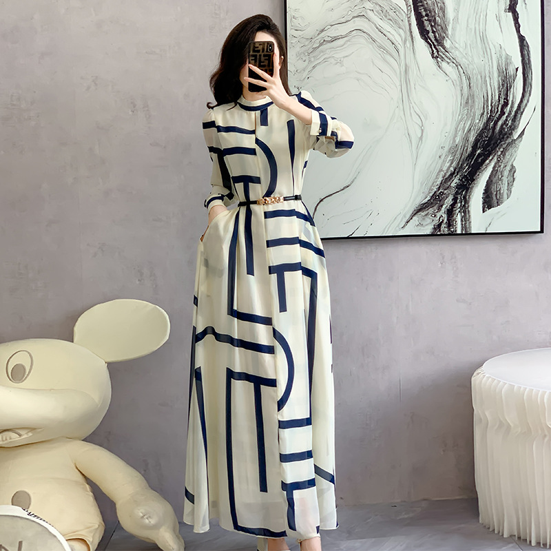 Women's Spring And Summer Extra-Long Elegant Long Dress_ecoleips.com
