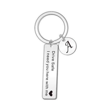 Glossy keychain stainless steel, direct factory sales, DIY