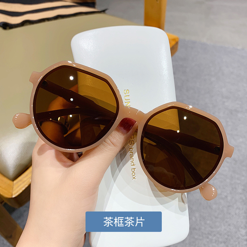 Nuevas gafas de sol de estilo coreano de moda gafas de sol de marco redondo personalizado ins