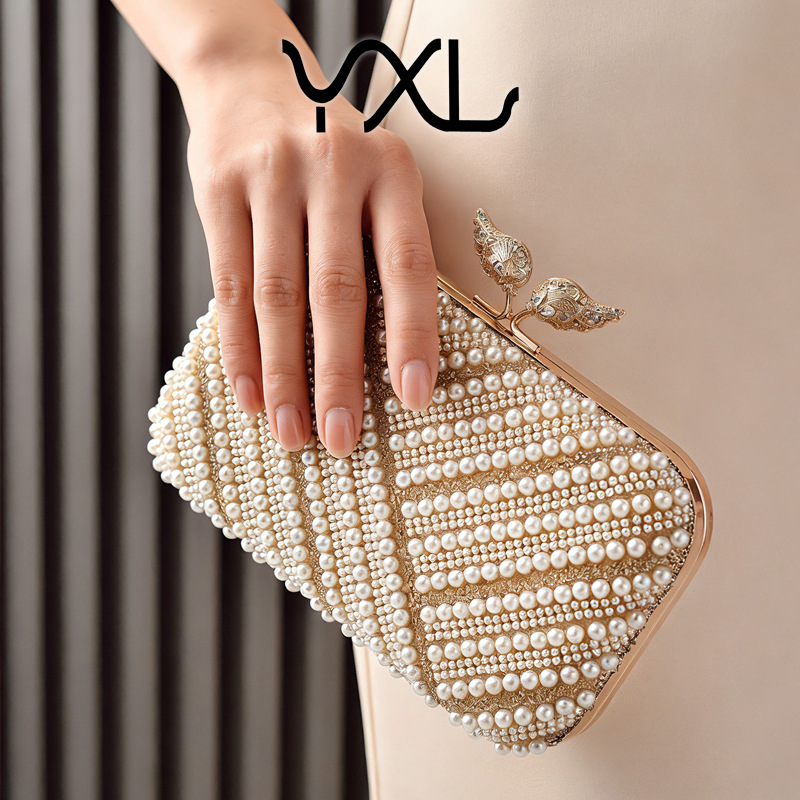 Nueva moda bolsa de cena de perlas bolsa de vestido de fiesta transfronteriza bolsa de banquete de mujer bolsa de mano fábrica venta directa cheongsam bolsa