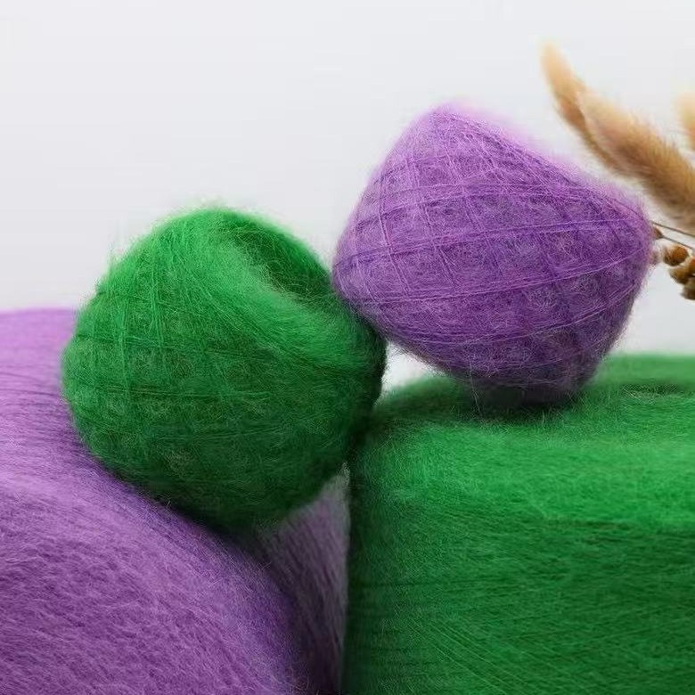 1/13NM高比例马海毛 32%马海毛28%羊毛40%尼龙 334南非马海毛