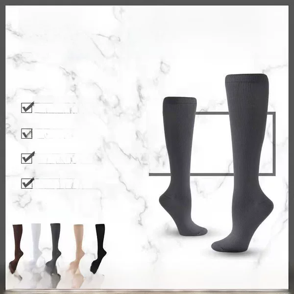 Cross-Border Compression Socks, Calf Socks for Women, All-Season Flat Socks, Annas Outdoor Sports Running Slimming Socks, Elastic Socks