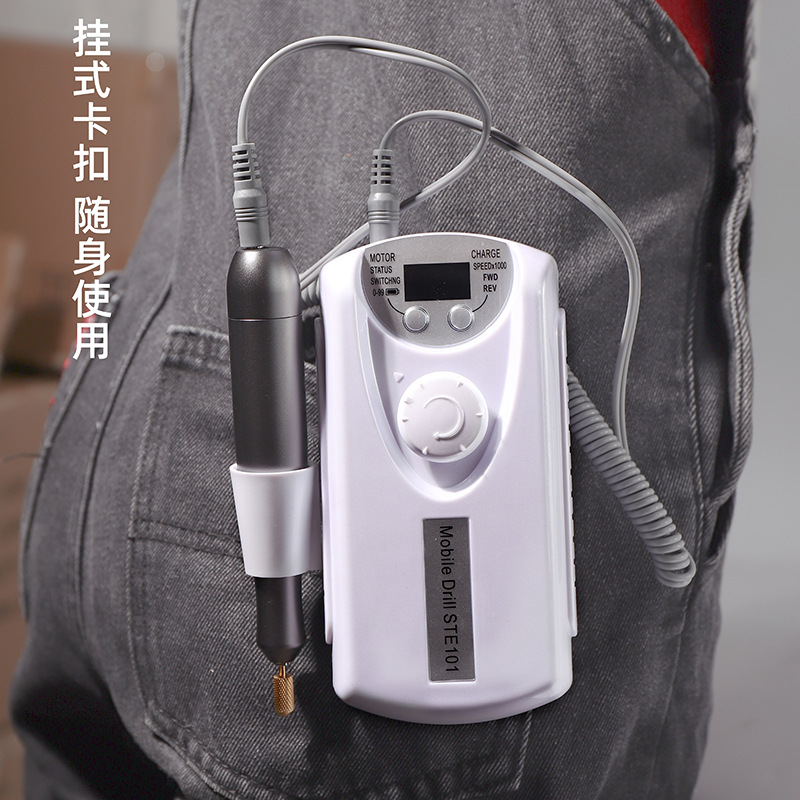 Estilo japonés máquina de pulido de uñas removedor de uñas tienda de uñas de carga especial herramienta de pelado portátil de almacenamiento eléctrico cabeza de cerámica