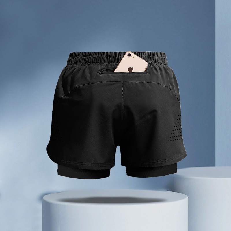 スポーツランニングスーツメンズマラソンアイスシルク速乾ベスト夏陸上トレーニングショーツフィットネス服と機器|undefined