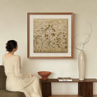 《春野生息》中古风客厅装饰画小众艺术沙发背景墙挂画高级感