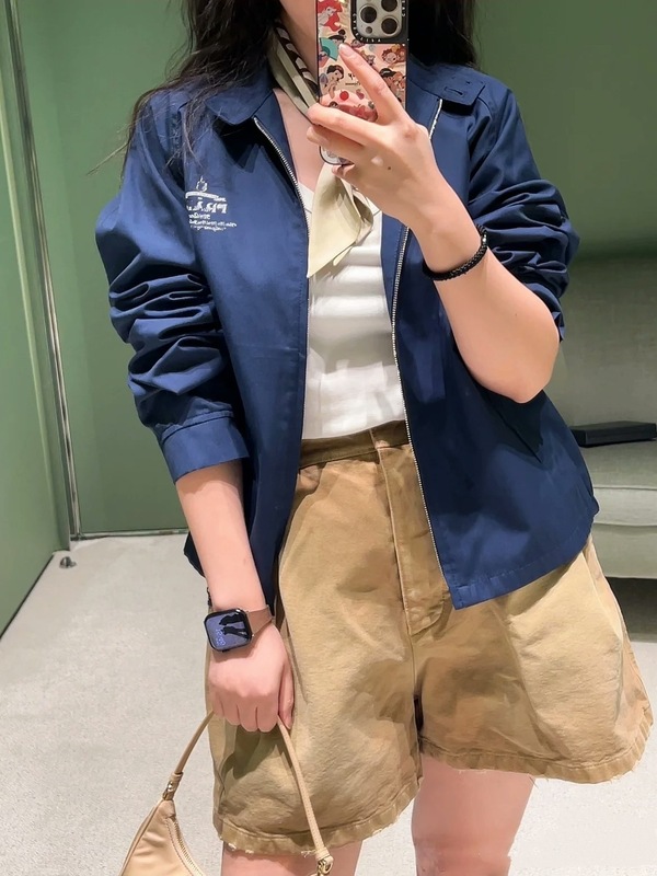 天花板品质25S秋潮牌新款P家撞色印花徽标夹克外套男女明星同款潮|undefined