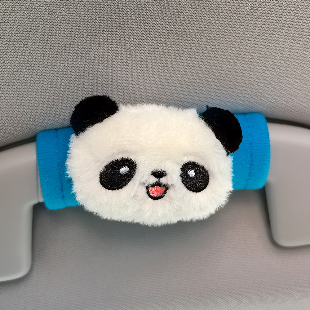 Cute panda de dibujos animados mango de automóvil mano de freno de mano de automóvil general mango de puerta interior guante de techo