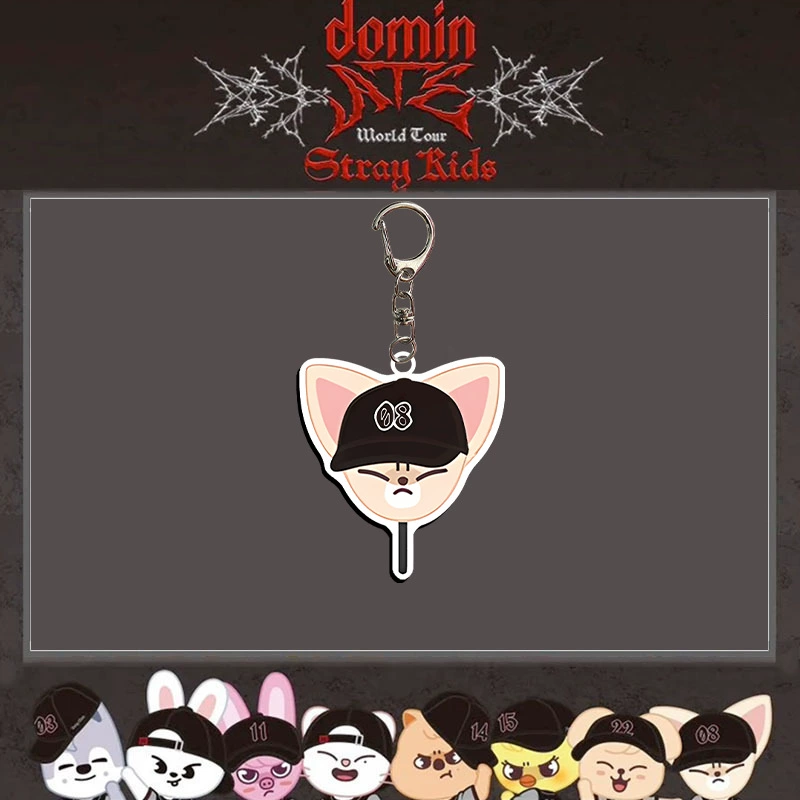 Картридж Стрижка Стрей Кайз мира тур** — этот элемент англ. текст: "Stray Kids World Tour Peripheral Cartoon Pendant Acrylic" перевести как: