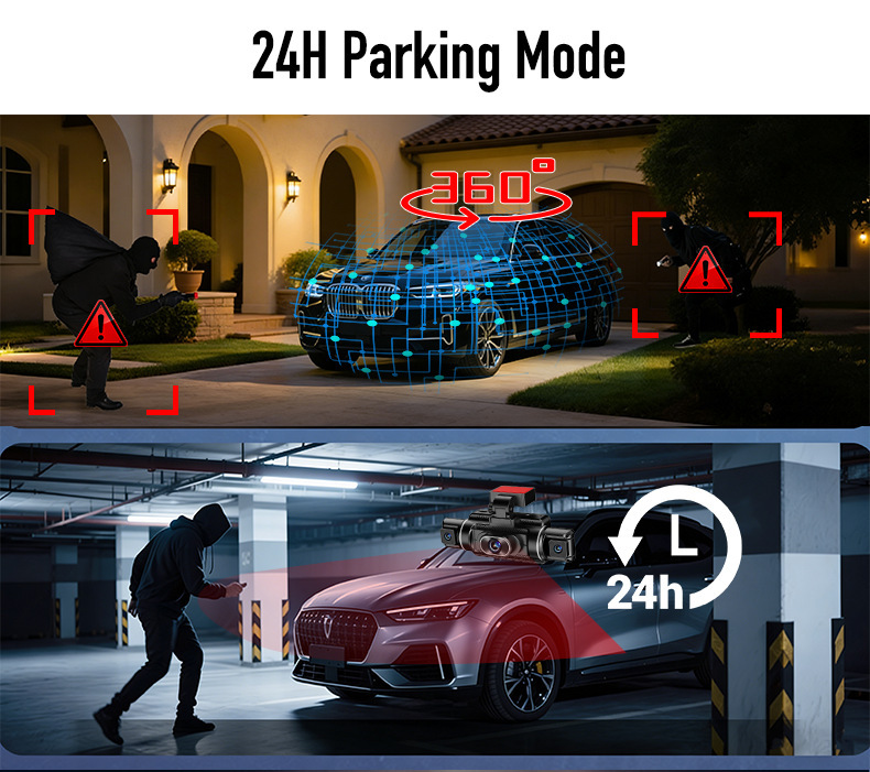 Cross-Border 4g Dashcam with Wifi, Four-Channel Recording, 24-Hour Remote Monitoring, Gps Positioning, Bsd Blind Spot Monitoring, Foreign Trade