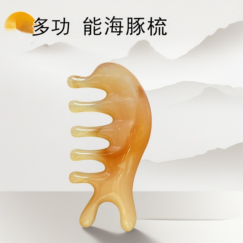 Gua Sha Facial Massage Tool Set Resin Guasha Board Meridian Comb for Face Scalp Body Care quality and texture