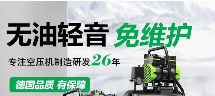 Oil-free silent air compressor, small 220v portable woodworking air pump, high-pressure air pump, practical air compressor
