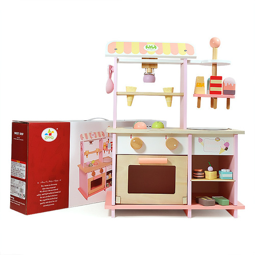 Children's Playhouse Kitchen Toy Simulation Ice Cream Making Dessert Cuticle BBQ Ice Cream Stand