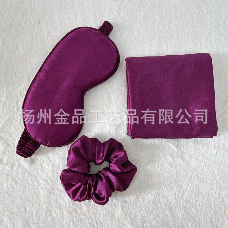 Ojos de púrpura oscuro + anillo para el cabello + funda de almohada set de tres piezas (OPP paquete completo)