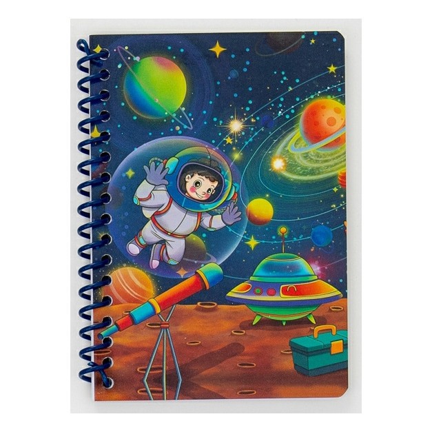 A6 dibujos animados lindos de plástico bobina sola lateral transversal línea interna de bolsillo de estudiantes portátil bobina de cuaderno de notas