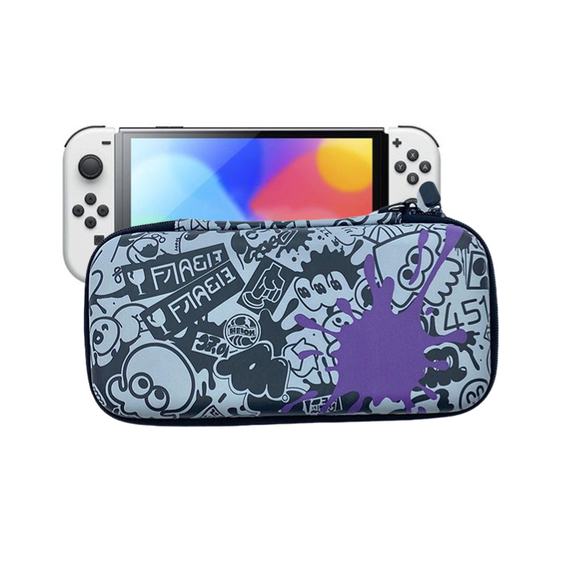 Nintendo interruptor OLED bolsa de almacenamiento spray3 Jet Warrior 3EVA bolsa de material super suave bolsa dura