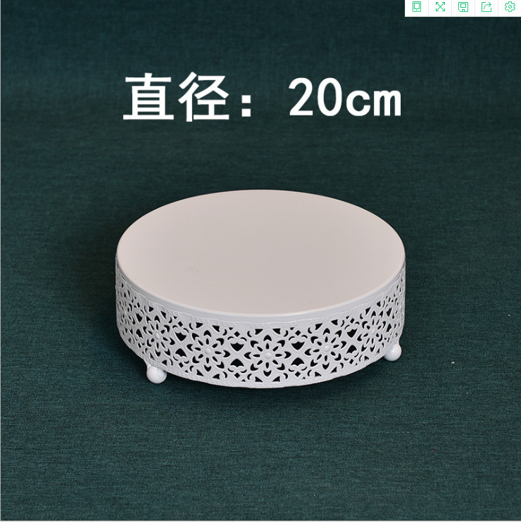 . De estilo europeo de hierro soporte de la torta accesorios de la boda bandeja de la torta de la pierna alta Placa de pastel de mesa de postre decoración de la torta de hierro