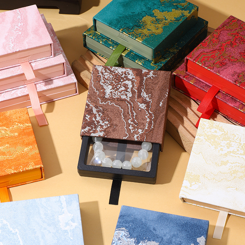 中国风pe膜悬浮收纳盒防氧化首饰盒水晶手链包装盒高级感手串盒子