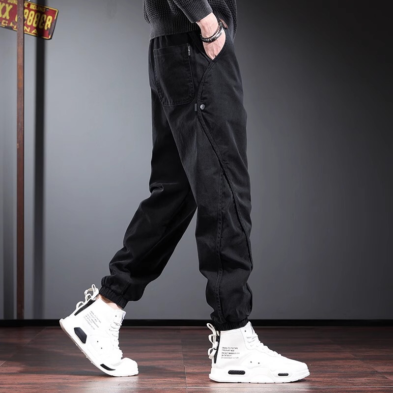 American High-End Men's Cargo Pants Men's Spring and Autumn Trendy Brand New Loose Large Size Black Men's Casual Pants American High-End Men's Cargo Pants Men's Spring and Autumn Trendy Brand New Loose Large Size Black Men's Casual Pants