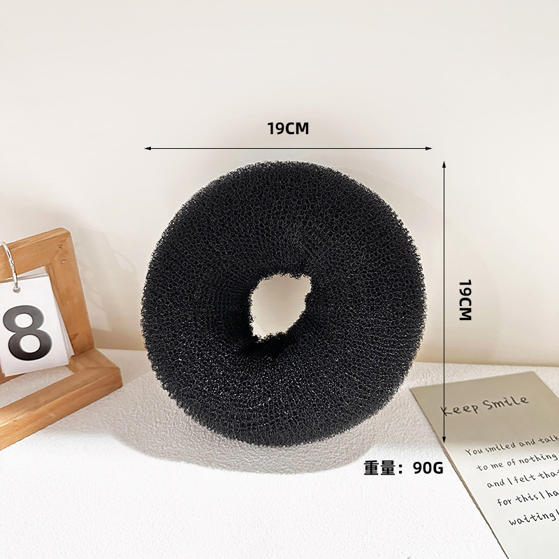Platillo de rosquilla, mujer perezosa, lazo para el cabello con cabeza de bola esponjosa, artefacto para niños, tocado de capullo, accesorio para el cabello coreano