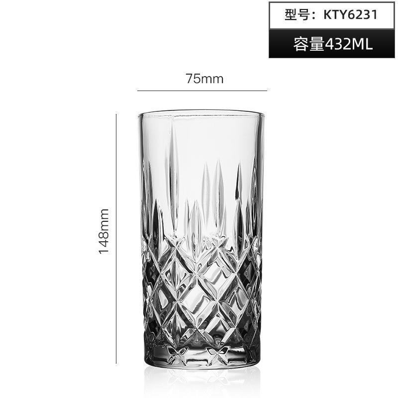Taza de cerveza de vidrio transparente Lizun Taza de agua de fondo grueso Taza de jugo Restaurante Bar KTV Whisky Taza de vino Taza de vino