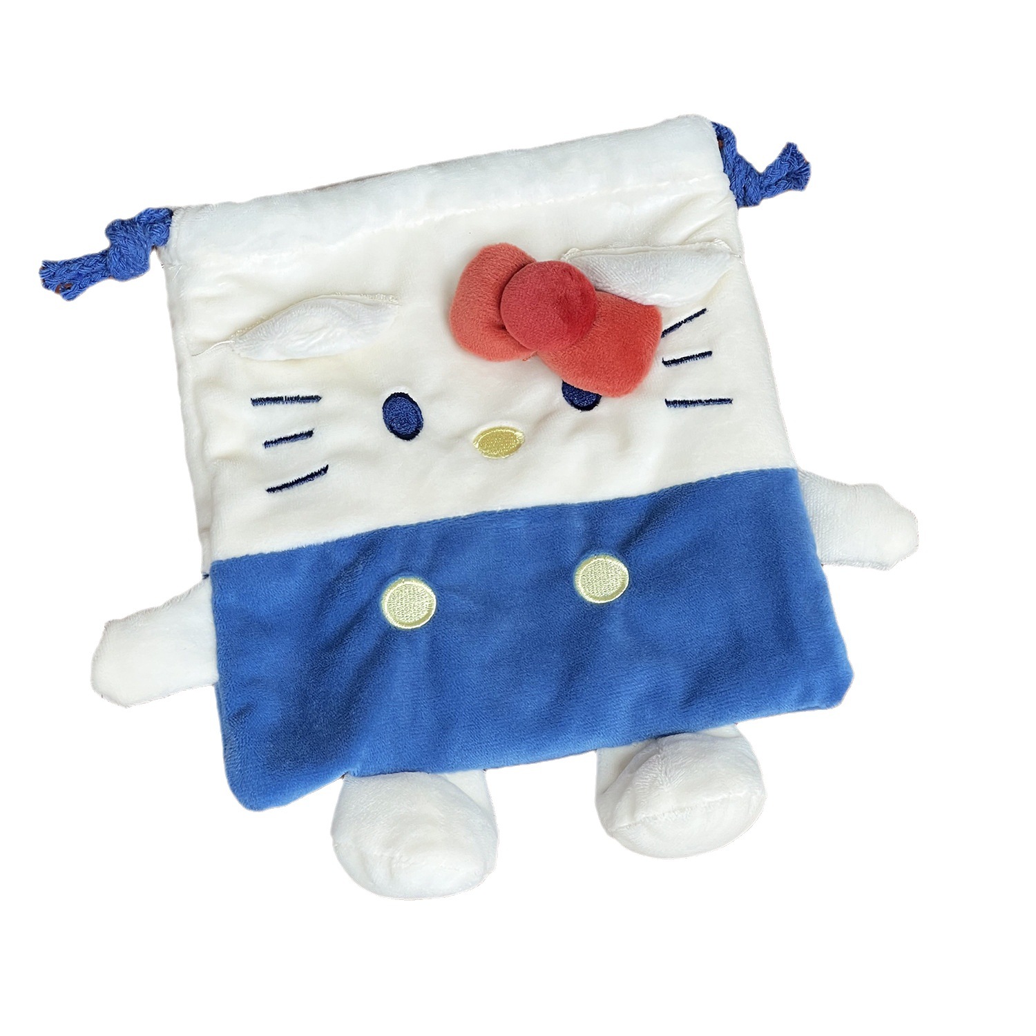 Perro Pacha Hello Kitty bolsa de almacenamiento bolsa de cordón de felpa Linda bolsa de papelería de estudiante japonés bolsa de almacenamiento de artículos diversos