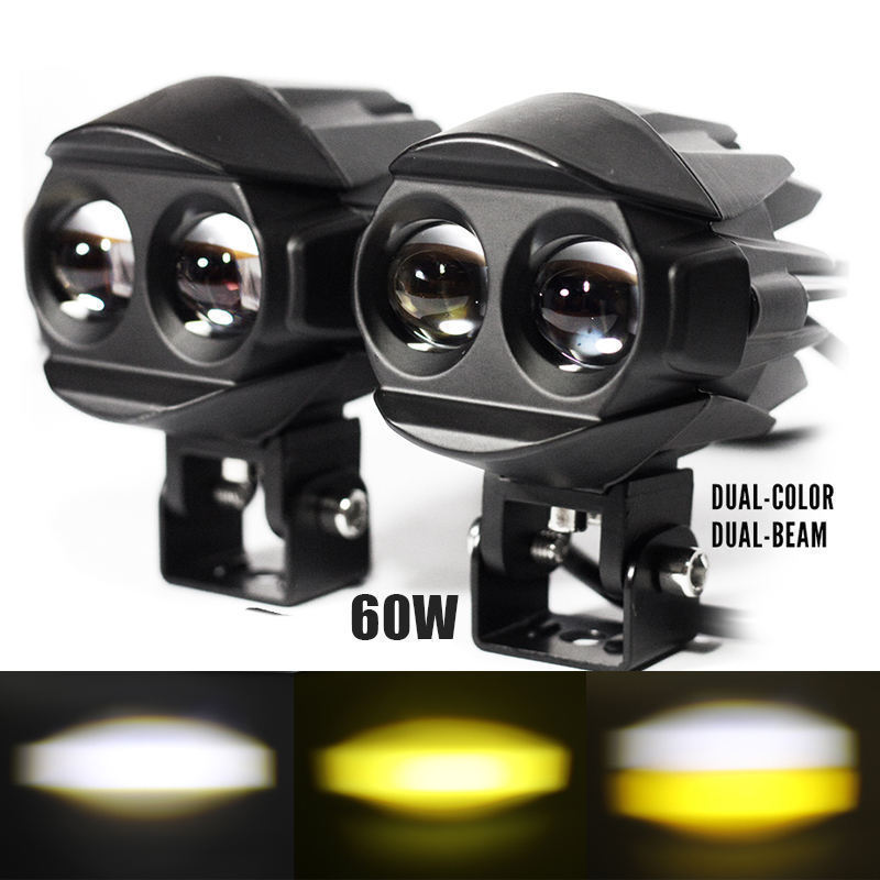 New wide-voltage motorcycle external waterbird LED spotlight, ultra-bright front driving light for electric vehicles