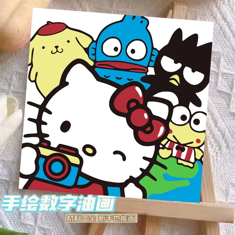 Hello Kitty, Hello Kitty, цифровая акриловая живопись, масляная краска, декор, ручная роспись