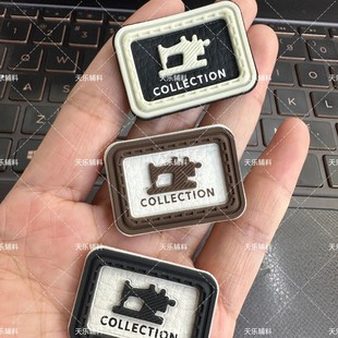 Rectangular Three-Dimensional Letter a Leather Label Sewing Hat Shoes Clothing Accessories Decorative Label Men's Fashion Brand
