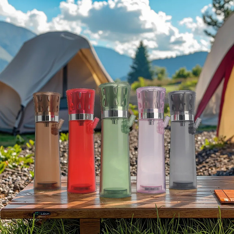 Wholesale and Retail Portable Hookah Car-Mounted Anti-Tropical Hook Can Be Hand-Held with Led Light Plastic Hookah