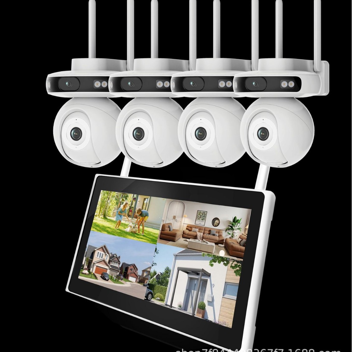 3MP/5MP球机WIFI监控套装4路8路安防带屏NVRCCTV安防夜视摄像头