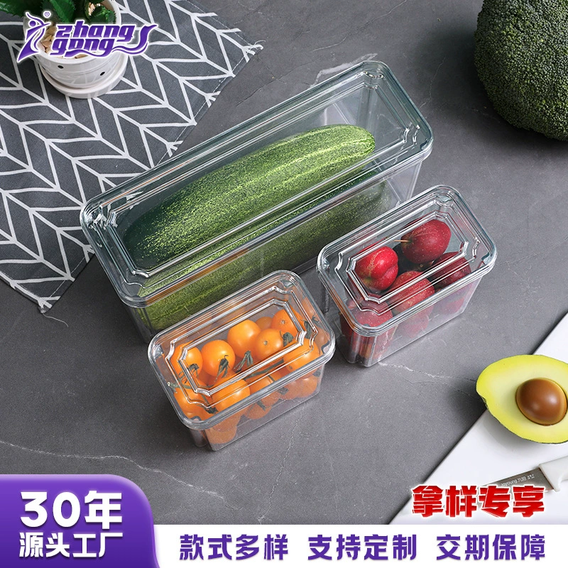 Индивидуальный ящик для хранения холодильника Набор из 3 предметов бытовой ящик для хранения зерна прозрачный резервуар для хранения образец морозильной камеры