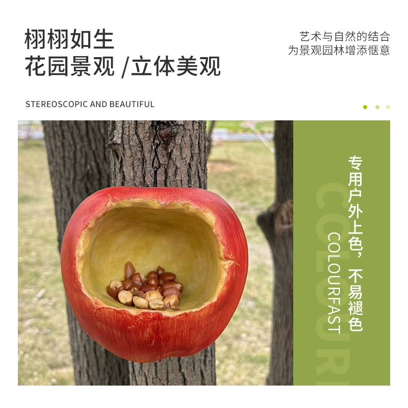 Кроссбордный производитель садовая кормушка для птиц, смоляная отделка, животное-подвеска, декоративное творение, кормушка