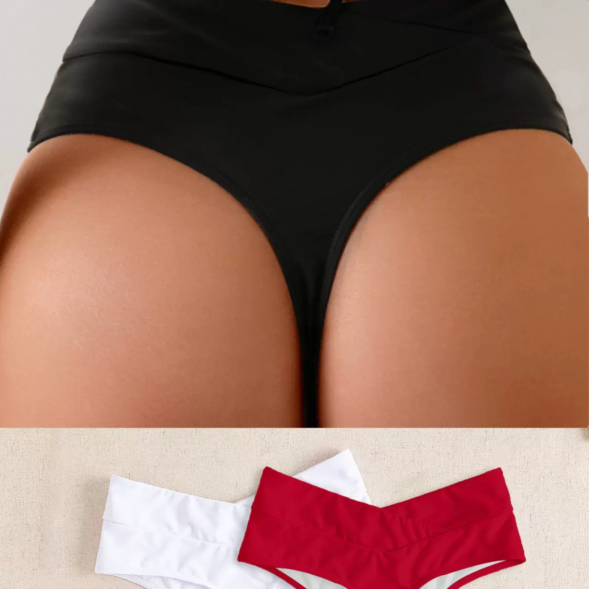 2026欧美跨境shein爆款新款交叉性感比基尼下装泳裤丁字裤女