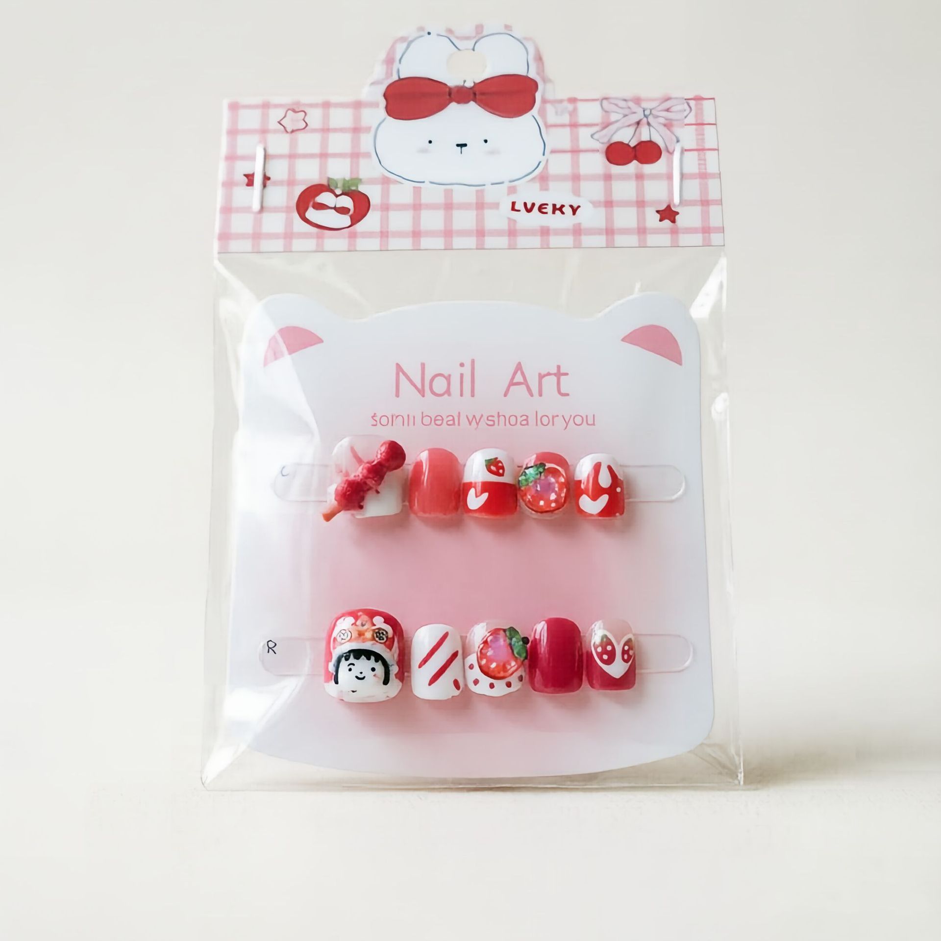 Venta directa de fábrica pegatinas de uñas para niñas dibujos animados para niños tabletas de uñas para niñas 10 parches de uñas lindas