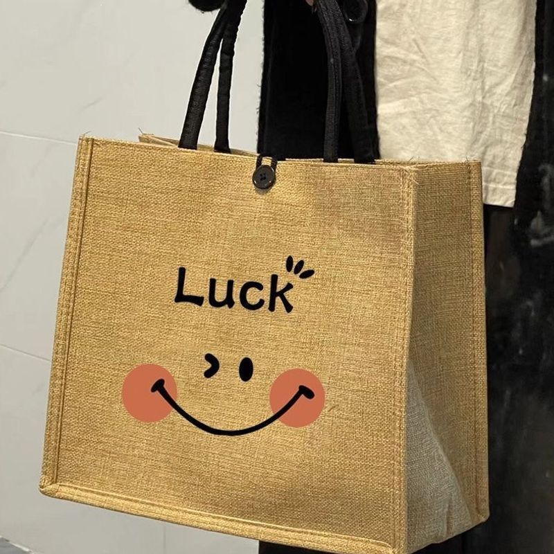 Large-capacity tote bag for work, 2026 new style, simple linen bag, student book bag, fashionable tote bag Large-capacity tote bag for work, 2026 new style, simple linen bag, student book bag, fashionable tote bag
